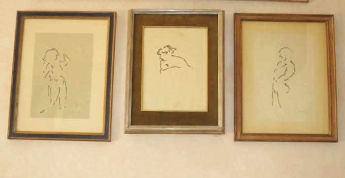 Selection of Original Drawings by Lazzaro Donati, Listed.