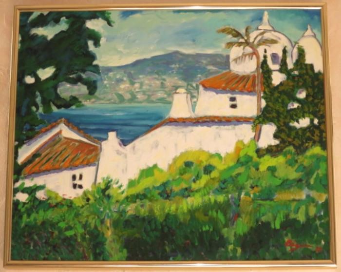"The Taj in Laguna" Original Painting by Guy Begin, Listed.