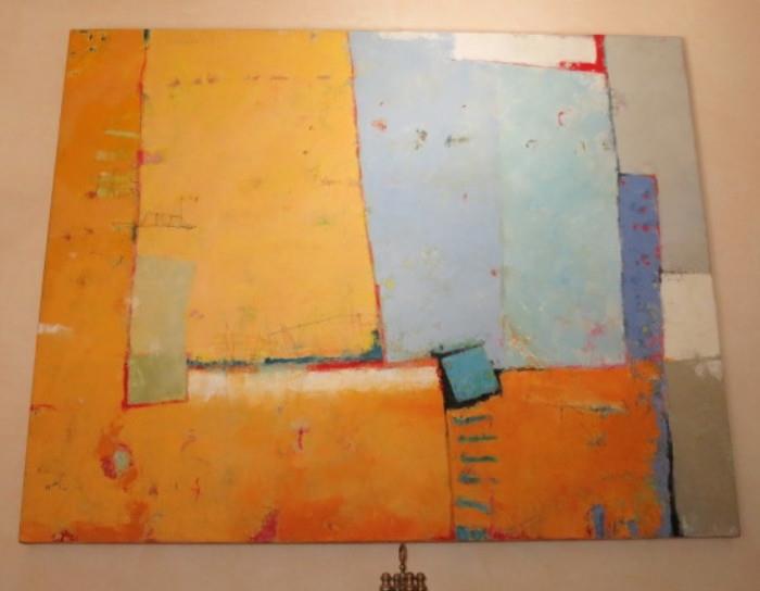 Large Mexican Contemporary Acrylic on Canvas
