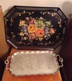 Tolle painted tray & aluminum tray