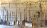 Yard tools - rakes, shovels, edgers, etc. + snow shovels 