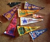 Vintage pennants - UW, Seattle Supersonics, Disneyland & more