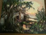 original COLETTE HELDNER painting, image 24 x 30, lovely and in beautiful condition