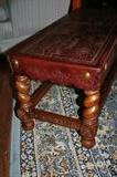 Wonderful old Peruvian leather benches.