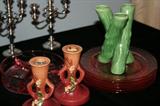 Roseville and other collectible pottery.