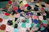 wonderful old yo yo quilt