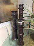 oversized set of three candlesticks - great looking