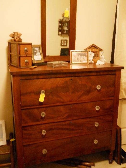 vintage 4 drawer chest, vintage mirror, etc.