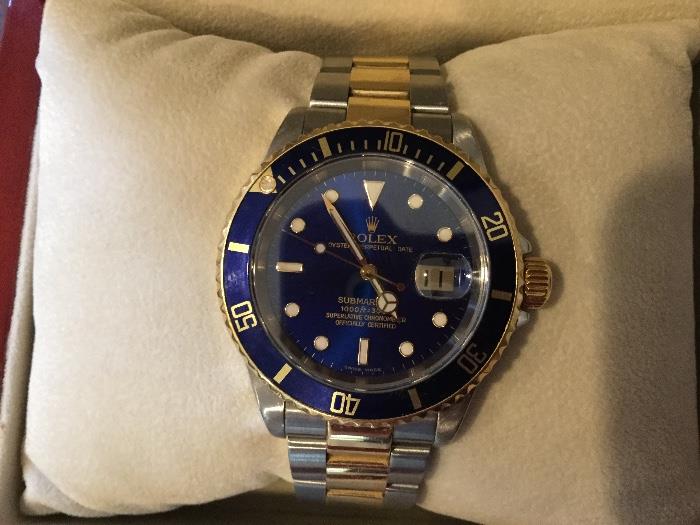 Men's 18K yellow gold & stainless Submariner Rolex watch