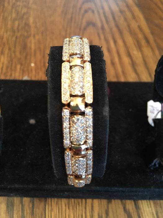 Gold & diamond bracelet
