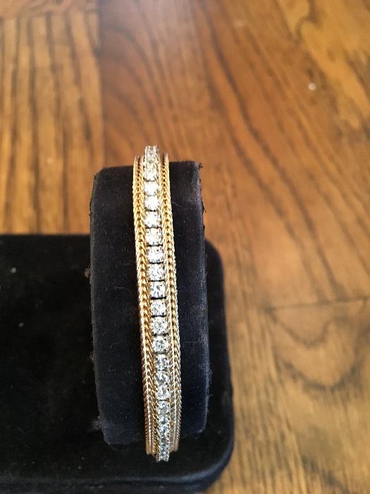 Diamond & gold bracelet