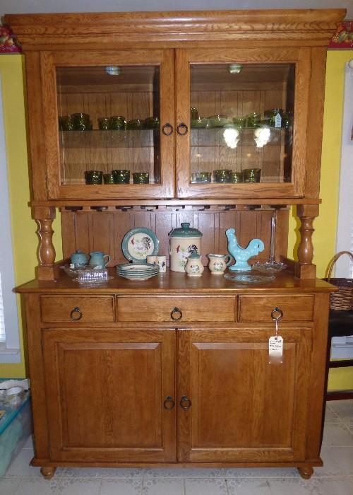 Wine Country Collection buffet with hutch (has wine rack in one side of buffet)