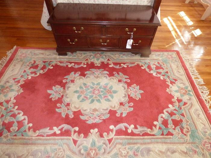 100% Wool Aubusson style rug, Lane Cedar Chest