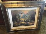 Thomas Kinkade Blessings of Christmas oil on canvas with COA.