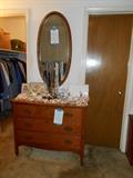Nice older chest of drawers and matching mirror