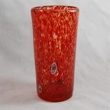 Vintage Orange "End of Day" Murano glass vase with millefleur accent
Condition:Good
Shipping: Yes
Size: 6.5"
