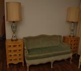 VINTAGE WIDDICOMB UPHOLSTERED SOFA& CHAIR