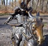 Antique Bronze figure of Japanese Warrior on horseback