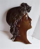 C/1910 Bronze Relief of Gibson Girl (Life Size)