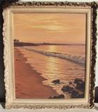 C/1960's Oil on board, Shoreline signed Roger LaCorbiere (1893-1974)