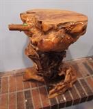 ~ Natural burl wood Fern stand, 26"h.x18" dia.