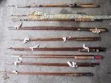 Collection of various split Bamboo fly rods, sold choice