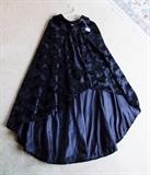 1880 Heavy Black Cut Velvet Cape - Nice Cond.