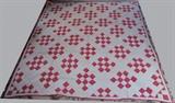 30s Cotton Red & White 16 patch variation Quilt