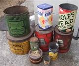 Nice Early Advertising Tin Group