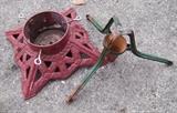 0s Iron X-mas Tree Stand & 50s Sm. version