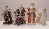 Part of 30 Lenox Porcelain Bisque and Porcelain Clad Christmas Figures - All are Mint with Orig. Boxes