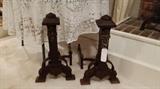 Large Antique Andirons for fireplace and we have a smaller set available as well