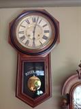 Ansonia Regulator 8 day time and strike wall clock 32" height, 12 1/2" bezel. Offered at $350. Bids will be considered. 