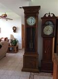 Comparison in stature: Waterbury 96" grandfather time only and Breckenridge time and strike 80.75" height.