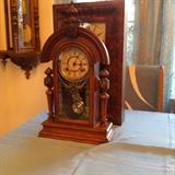 Ansonia  8 day strike kitchen upright, King model. The King model was awarded in the 1878 Paris expedition. See additional photos for pricing.