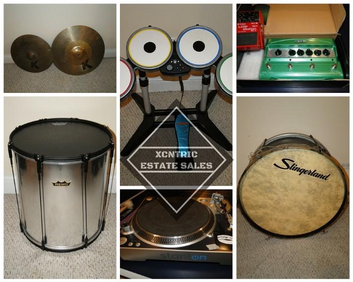 Musical instruments: drums, guitars, cymbols, keyboards, electronics and more!
