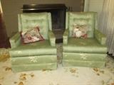 Pair Of Upholstery Arm Chairs