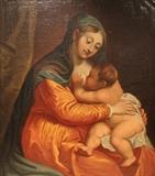 Lot 10: 18th c. Italian School Madonna and Child 
