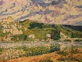 Lot 91:  Raoul Crepaux (French 20th c.) Landscape