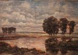 Lot 181:  19th/20thc. School Landscape with Wetlands