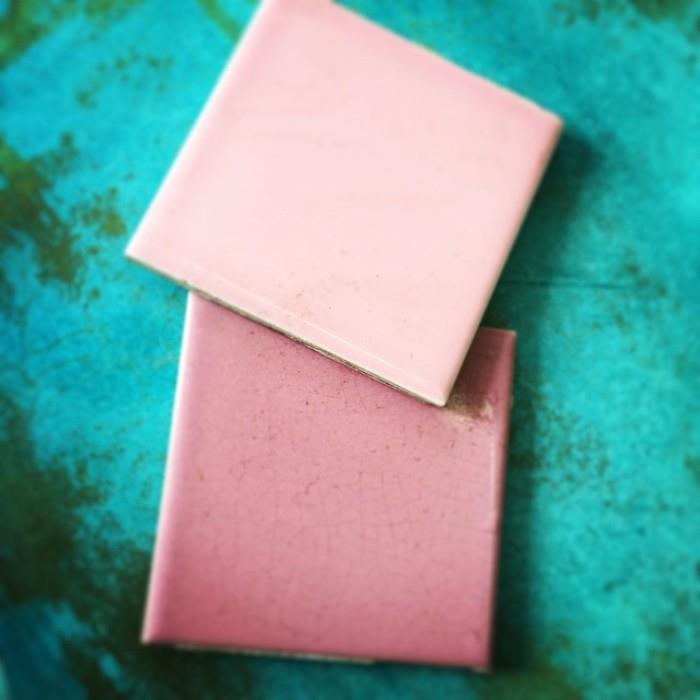 Vintage pink tiles