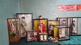 Assorted Encased Dolls Japanese, Korean, Kabuki