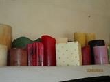 Large assortment of Candles