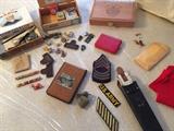  Army Matches, Pins, Boxes, Etc