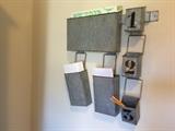 Numbered Metal Wall Pocket Organizer