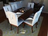 Broyhill Northern Lights Dining Table
6 White Open Back Dining Chairs