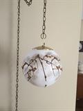 Vintage glass globe hanging light