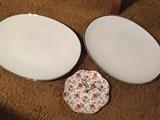 Haviland Wedding Ring set of dishes, Lefton candy plate