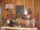railroad lanterns, churns and other vintage items