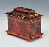 Regency Tortoiseshell Tea Caddy- from collection  BID ON-LINE: www.fairfieldauction.com